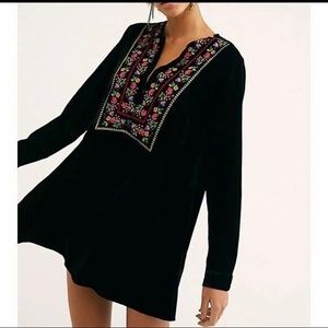 Free People embroidered mini dress